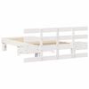 vidaXL Bedframe met hoofdeinde Wit 75 x 190 cm Massief grenenhout