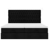vidaXL Ottoman bed met matrassen 160x200cm stof zwart