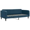 vidaXL Slaapbank met onderschuifbed 90x200 cm fluweel blauw