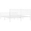 vidaXL Bedframe met hoofd- en voeteneinde&nbsp;metaal wit 183x213 cm