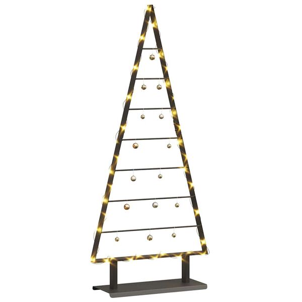 vidaXL Metalen kerstboom met standaard Zwart 125 cm Staal