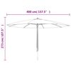 vidaXL Parasol met houten paal 400x273 cm antracietkleurig