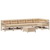 vidaXL 7-delige Loungeset met kussens massief grenenhout