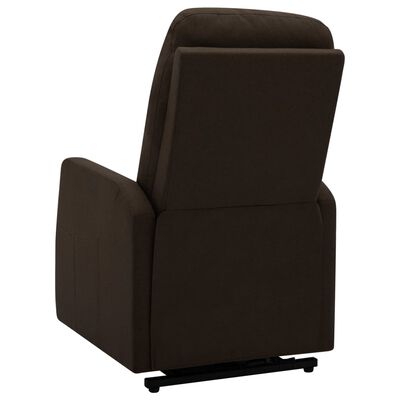 vidaXL Sta-op-stoel stof donkerbruin