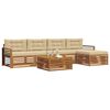 vidaXL Buiten bankenset met kussen 6 pcs Natuurlijk en Beige
