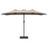 vidaXL Tuinparasol Taupe 385 x 209 x 244 cm Polyester