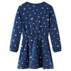 Kinderjurk met lange mouwen 92 marineblauw