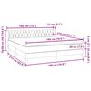 vidaXL Boxspring met matrassen fluweel donkergrijs 180x210 cm