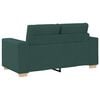 vidaXL Loveseat Sofa Donkergroen 160x77x82 cm Stof
