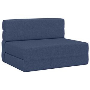vidaXL Vouwbare Bankbed Blauw 70 x 72 x 60 cm Stof