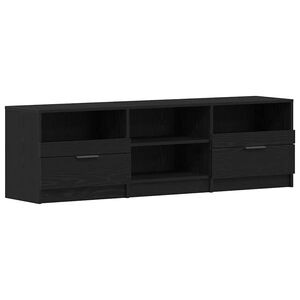 vidaXL TV-kast met lade Zwart Eiken 150 x 33,5 x 45 cm Bewerkt hout