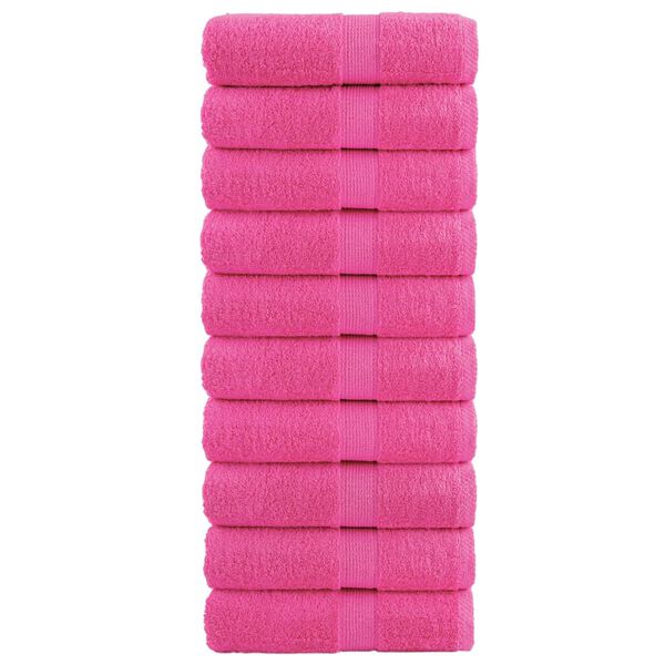 vidaXL Premium washandjes SOLUND 10 stuks roze 30x30 cm 600 g/m²