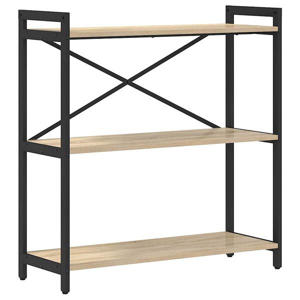 vidaXL Boekenkast Sonoma Eiken 80 x 30 x 85 cm Bewerkt hout