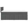 vidaXL Boxspring met matras stof donkergrijs 100x200 cm