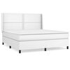 vidaXL Boxspring met matras kunstleer wit 160x200 cm