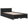 vidaXL Bedframe met lades bewerkt hout zwart 75x190 cm