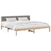 vidaXL Bedframe Bruin en taupe 200 x 200 cm Massief grenenhout