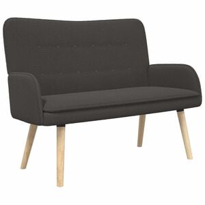 vidaXL 2-Zits Sofa Donkergrijs 115 x 61 x 87 cm Boucl&eacute;