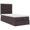 vidaXL Ottoman bed met matras 90x190cm stof donkerbruin