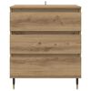 vidaXL Dressoir met lade Artisan Eiken 60 x 35 x 70 cm Bewerkt hout