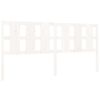vidaXL Hoofdbord 205,5x4x100 cm massief grenenhout wit