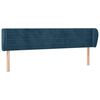 vidaXL Hoofdbord met randen 203x23x78/88 cm fluweel donkerblauw