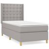 vidaXL Boxspring met matras stof lichtgrijs 90x190 cm
