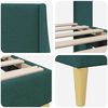 vidaXL Bedframe met hoofdeinde Donkergroen 100 x 200 cm Stof