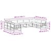 vidaXL Buiten bankenset met kussen 9 pcs Natuurlijk en Lichtgrijs