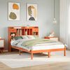 vidaXL Bed met boekenkast zonder matras grenenhout wasbruin 140x200 cm