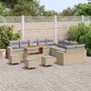 vidaXL Tuinbankenset 14 pcs Beige poly rattan