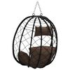 vidaXL Hangende ei-stoel Koffiebruin 91.5 x 60 x 110 cm poly rattan