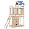 vidaXL Speeltoren Naturel 110,5 x 52,5 x 215cm Massief grenenhout