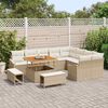 vidaXL Tuin Sofa Set met kussen 12 pcs Beige Poly riet