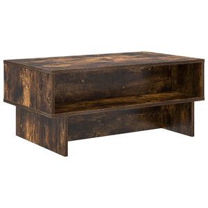 vidaXL Salontafel Gerookt eiken 80 x 46 x 35 cm Bewerkt hout