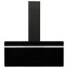 vidaXL Wandafzuigkap 90 cm staal en gehard glas zwart