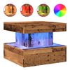vidaXL Salontafel met LED-verlichting 50x50x40 cm oud houtkleurig