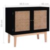 vidaXL Dressoir 88,5x40x80 cm MDF en rattan zwart
