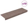 vidaXL Trapmatten zelfklevend 10 stuks 65x21x4 cm lichtbruin met rechthoekige rand
