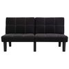 vidaXL Tweezitsbank stof zwart