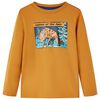 Kindershirt met lange mouwen 128 donkerokerkleurig