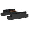vidaXL Tuinbankenset 9 st Zwart 100 x 55 x 73 cm poly rattan