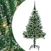 vidaXL Kunstmatige Kerstboom Sneeuw Gevlochten met LED Licht 120 cm