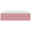 vidaXL Opbergbed met matras met matras Roze 180 x 200 cm Fluweel
