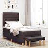 vidaXL Boxspring bed met matras Donkerbruin 90 x 190 cm Stof