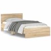 vidaXL Bedframe met hoofdbord zonder matras sonoma eiken 100x200 cm