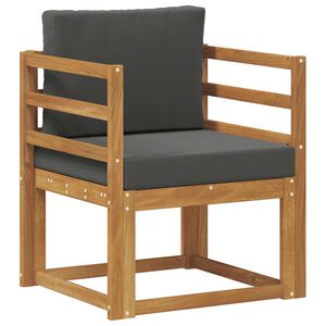 vidaXL Tuinbank Massief Acaciahout en Polyester Naturel