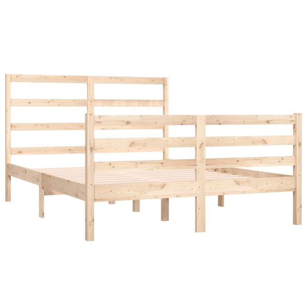 vidaXL Bedframe massief grenenhout 120x190 cm