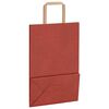 vidaXL Papieren zakken 250 st met hengsels 21x11x31 cm rood