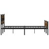 vidaXL Bedframe zonder matras metaal gerookt eikenkleurig 193x203 cm